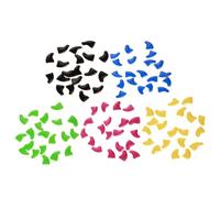 Totority Fundas para Uñas de Gato y Perro, 100 Piezas de Plástico Natural y Cómodo, Talla L, Uso Seguro para Proteger Patas y Garras en Mascotas Color Aleatorio