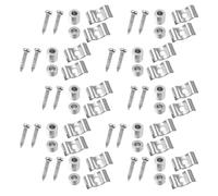 Totority Hebillas de Clavijas de Guitarra Eléctrica de Metal, Set 10 Unidades, Bloqueo para Cabeza de Guitarra, Accesorio Tornillos para Tensión y Ajuste, Compatible Cabezales, Adecuado