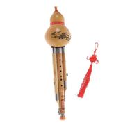 Totority Hulusi de Bambú Hecho a Mano Calabaza Natural, Flauta Étnica de 3 Tonos en Clave C, Instrumento Musical Tradicional Chino para Principiantes y Amantes Música, Varios estilos