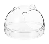 Totority Inodoro Transparente para Hámster Pequeño, Caja de Arena Desmontable para Baño de Mascotas Pequeñas, Baño de Plástico Ligero para Chinchilla y Otros Animales Pequeños