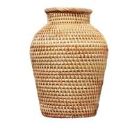 Totority Jarrón Decorativo para Flores Artificiales Tejido a Mano de Ratán Resistente y Creativo y Durabilidad Adecuado para Decorar el Hogar Estilo Moderno