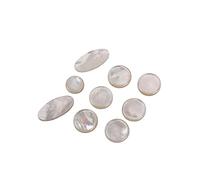 Totority Juego de 9 Botones de Nácar para Saxofón Tenor y Soprano, Cubre Botones Decorativos de Concha en Color Claro, Fáciles de Llevar y Resistentes