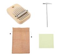 Totority Kalimba Teclas de Acero Inoxidable Portátil de Pulgar para Principiantes Piano Diseño Profesional y Fácil de Transportar en Color Madera Natural