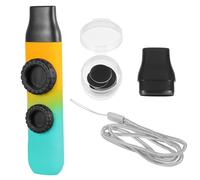Totority Kazoo Enseñanza Musical Portátil Doble Orificio de Plástico y Ajuste de Tono Instrumento Musical Fácil de Tocar Colores Degradados para Niños