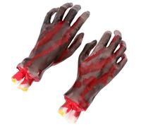 Totority Mano de Broma Negra de Plástico para Halloween con Cuerda para Colgar, Ambiente Espeluznante Adecuado para Fiestas y Cámaras Secretas