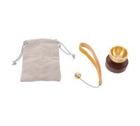 Totority Mini Cuenco Tibetano de Meditación Portátil con Campana de Latón y Acabado Nogal, Instrumento de Sanación Sonora para Yoga, Aromaterapia y Relajación Profunda