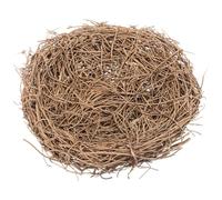 Totority Nido de Pájaro Decorativo de Ratán Sintético, Adorno Artesanal de 15 Cm para Decoración de Jardín y Hogar, Accesorio Fotográfico Natural y Creativo para Manualidades y Pascua