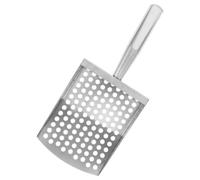 Totority Pala de Playa de Acero Inoxidable en Forma de Concha, Mango Corto, Portátil para Tamizar Arena y Conchas, Adecuado para Juegos en Areneros y Jardinería