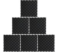 Totority Paneles Acústicos Insonorizantes 30x30x2 Cm de Espuma Absorbente de Sonido, 6 Piezas Alta Densidad Ignífuga para Aislamiento Acústico en Estudios, Habitaciones y Oficinas