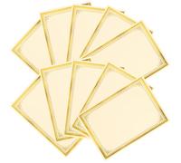 Totority Papel Para Premios A4 210x297 Mm, 10 Hojas, Blanco, Con Estampado Dorado, Imprimible, Para Certificados Escolares y Cartas de Nombramiento
