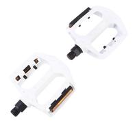 Totority Pedales de Bicicleta de Aleación de Aluminio en Color Marfil, Bolas Rodantes Individuales, Par de Pedales Resistentes para Ciclismo, BMX, Montaña y Desplazamientos Diarios