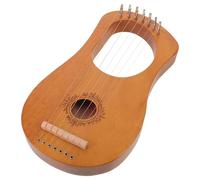 Totority Pequeña con Estructura de Caja de Resonancia de 7 Cuerdas Portátil Lira y Materiales de Madera y Metal Diseño Amigable para Principiantes para Educación Musical Temprana