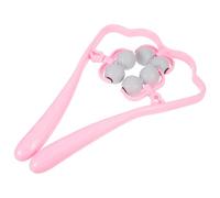Totority Rodillo de Masaje para Cuello y Hombros, Masajeador Manual de Abs Seis Bolas, Portátil y Multifuncional para Aliviar Migrañas y Esguinces en Casa