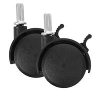 Totority Ruedas Giratorias Para Tendedero, Polea Para Tendedero, Rueda Universal Con Freno, 2 Piezas, Negro, Para Lavandería Y Tendedero