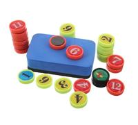 Totority Tablero de Fútbol Magnético Fichas de Epoxy y Esponja Borradora, Accesorios Resistentes para Ejercicios Tácticos y Prácticas Deportivas