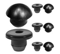 Totority Tapón de llenado de aceite del gato hidráulico 8PCS, juego de tapa y tapón antipolvo de goma negra, repuesto portátil para gato hidráulico