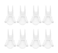 Totority Tenedores para Fruta para Pájaros 8 Piezas, Accesorio para Jaula de Loro, Porta Golosinas y Palitos de Comida para Loros, Plástico de Color Claro, Herramienta Interactiva