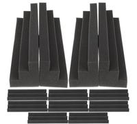 Totority Trampas de Graves Acústicas Negras 12 Unidades 7,5x7,5x30 Cm Espuma Absorbente Antillamas para Insonorización de Paredes en Estudios, Salas Ktv y Cine en Casa