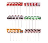 Totrices De Frutas De 30 Automóviles, Letreros Creativos De Frutas De Dibujos Animados, Horquillas De Frutas Bento Para Niños, Lindas Mini Horquillas De Plástico.