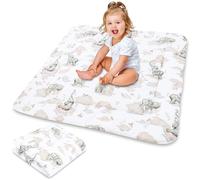 Totsy Baby Alfombra Bebe Acolchada Plegable - Manta de Juego para Bebes colchoneta Suelo Infantiles o tapete Infantil habitacion para niños y niñas 100 cm Certificado Oeko-Tex Elefante