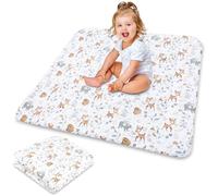 Totsy Baby Alfombra Bebe Acolchada Plegable - Manta de Juego para Bebes colchoneta Suelo Infantiles o tapete Infantil habitacion para niños y niñas 100 cm Certificado Oeko-Tex Ciervo