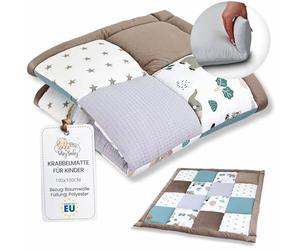 Totsy Baby Alfombra Bebe Acolchada Plegable - Patchwork tapete Infantil habitacion para niños y niñas Manta de Juego para Bebes o colchoneta Suelo Infantiles Oeko-Tex África Patchwork