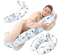 Totsy Baby Almohada Embarazada XXL - Almohada para Dormir de Lado cojin Embarazada Dormir y Lactancia Almohada Larga Almohada con Funda 190 cm África