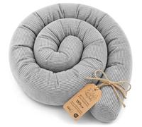 Totsy Baby Almohada Japonesa Larga Corporal Cuerpo 150 cm Lateral Pana | Cervical cuello suave embarazo lactancia materno relax comodidad postura ligero acolchado 150 cm Gris C
