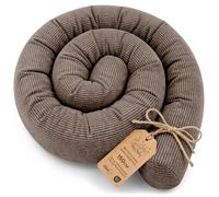Totsy Baby Almohada Japonesa Larga Corporal Cuerpo 150 cm Lateral Pana | Cervical cuello suave embarazo lactancia materno relax comodidad postura ligero acolchado 150 cm Marrón B