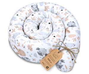Totsy Baby Almohada para Dormir de Lado algodón 150 cm Algodón - cojin Cervical Enrollable Lavable Cojines Grandes Almohada para el Cuerpo Oeko-Tex Búhos