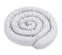 Totsy Baby Almohada para Dormir de Lado algodón 200 cm Algodón - cojin Cervical Enrollable Lavable Cojines Grandes Almohada para el Cuerpo Oeko-Tex Lunares en Gris
