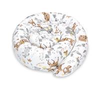 Totsy Baby Almohada para Dormir de Lado algodón 200 cm Algodón - cojin Cervical Enrollable Lavable Cojines Grandes Almohada para el Cuerpo Oeko-Tex Ciervo