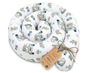 Totsy Baby Almohada para Dormir de Lado algodón 200 cm Algodón - cojin Cervical Enrollable Lavable Cojines Grandes Almohada para el Cuerpo Oeko-Tex África