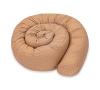 Totsy Baby Almohada para Dormir de Lado algodón 200 cm Algodón Gofre - cojin Cervical Enrollable Lavable Cojines Grandes Almohada para el Cuerpo Oeko-Tex Marrón