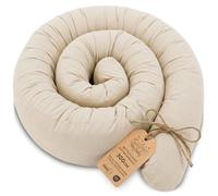 Totsy Baby Almohada para Dormir de Lado algodón 300 cm Algodón - cojin Cervical Enrollable Lavable Cojines Grandes Almohada para el Cuerpo Oeko-Tex Beige Claro