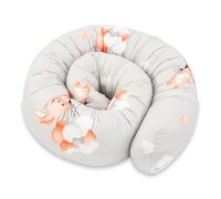 Totsy Baby Almohada para Dormir de Lado, Almohada para el Cuerpo de Serpiente 150 cm Algodón - cojin Cervical Enrollable Lavable Cojines Grandes Almohada para el Cuerpo Oeko-Tex Conejos