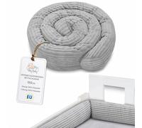Totsy Baby Almohada para Dormir de Lado, Almohada para el Cuerpo de Serpiente 150 cm Pana - cojin Cervical Enrollable Lavable Cojines Grandes Almohada para el Cuerpo Gris C