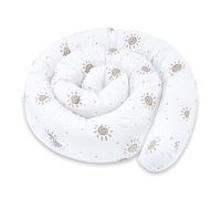 Totsy Baby Almohada para Dormir de Lado, Almohada para el Cuerpo de Serpiente 200 cm Algodón - cojin Cervical Enrollable Lavable Cojines Grandes Almohada para el Cuerpo Oeko-Tex Sol