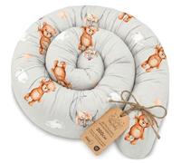Totsy Baby Almohada para Dormir de Lado, Almohada para el Cuerpo de Serpiente 200 cm Algodón - cojin Cervical Enrollable Lavable Cojines Grandes Almohada para el Cuerpo Oeko-Tex Osos de Peluche