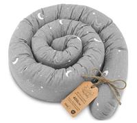 Totsy Baby Almohada para Dormir de Lado, Almohada para el Cuerpo de Serpiente 400 cm Algodón - cojin Cervical Enrollable Lavable Cojines Grandes Almohada para el Cuerpo Oeko-Tex Lunas
