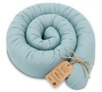 Totsy Baby Almohada para Dormir de Lado Muselina, Almohada para el Cuerpo de Serpiente 200 cm Algodón - cojin Cervical Enrollable Lavable Cojines Grandes Almohada para el Cuerpo Oeko-Tex Salvia