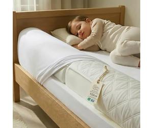 Totsy Baby Barrera Seguridad niños Cama barandilla niño barreras Bebe - Protector Pared per Cama Bebés de Espuma con Funda Extraíble y Lavable 132 cm Plegable Oeko-Tex
