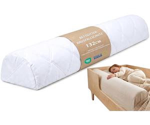 Totsy Baby Barrera Seguridad niños Cama barandilla niño barreras Bebe - Protector Pared per Cama Bebés de Espuma con Funda Extraíble y Lavable 132 cm Oeko-Tex