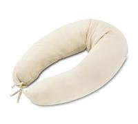 Totsy Baby Cojín de Apoyo 190 cm cojín de posicionamiento Adultos - cojín de Relax Largo para Leer y recostarse apoya Espalda y piernas Funda desenfundable con Cremallera Beige Claro Oeko-Tex
