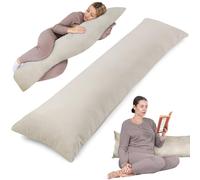 Totsy Baby Cojin Embarazo 145cm - Almohada Larga para Dormir de Lado Cojín Respaldo Cama Ideal para Descanso Maternidad y Lactancia Embarazadas