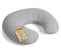 Totsy Baby Cojin Lactancia y Embarazada Pana Premium 150 cm - Almohada por lactante bebé cojín de Embarazo por Dormir o Cojines Maternidad Minky para Mujeres Embarazadas y Bebe Oeko-Tex Gris Claro