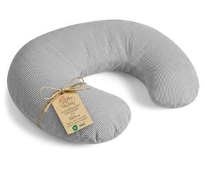 Totsy Baby Cojin Lactancia y Embarazada Pana Premium 150 cm - Almohada por lactante bebé cojín de Embarazo por Dormir o Cojines Maternidad para Mujeres Embarazadas y Bebe Oeko-Tex Gris Claro
