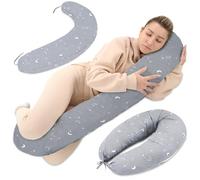 Totsy Baby Cojin Lactancia y Embarazo 190cm - Almohada para Dormir de Lado Descanso y relajación Ideal para futuras mamás Forma en C Oeko-Tex