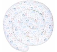 Totsy Baby Cojín Serpiente XXL Almohada de Cama Cojín de Lactancia Rollo de Cama Protector de Borde de Cama Cojín Decorativo Alrededor de Cama Serpiente XL Gris Claro con búhos 300 cm Oeko-Tex