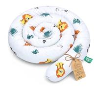 Totsy Baby Cojín Serpiente XXL Almohada de Cama Cojín de Lactancia Rollo de Cama Protector de Borde de Cama Cojín Decorativo Alrededor de Cama Serpiente XL Safari 400 cm Oeko-Tex